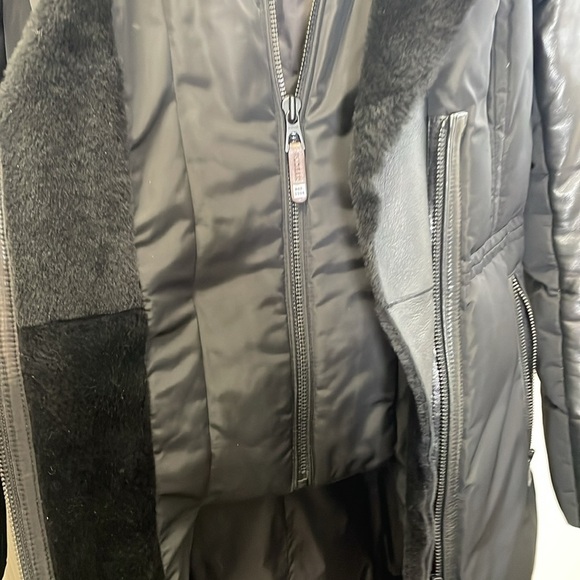 Rudsak - Classic Long Coat Jacket With Hood Old Money - Black  Petite Small - Picture 4 of 13